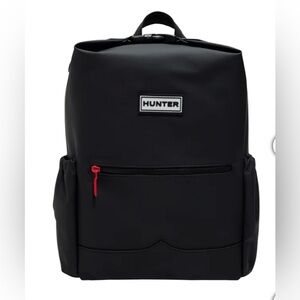 (New) Hunter Black and Red Roll-Top Backpack